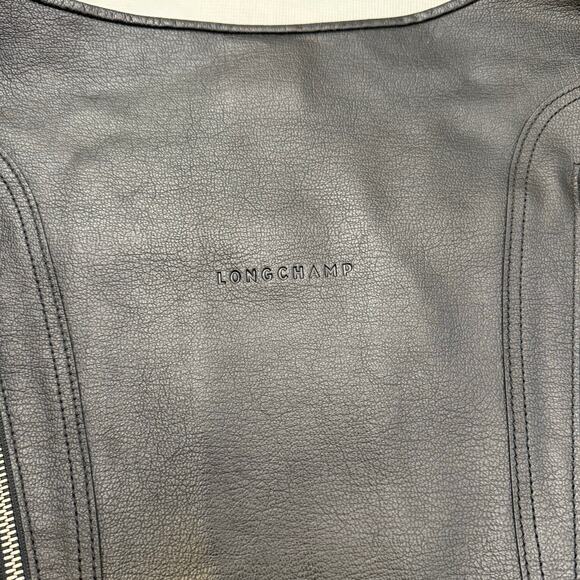 NEW Rare Vintage Kate Moss for Longchamp Black Leather Zebra Ladbroke Hobo Bag - Picture 7 of 12